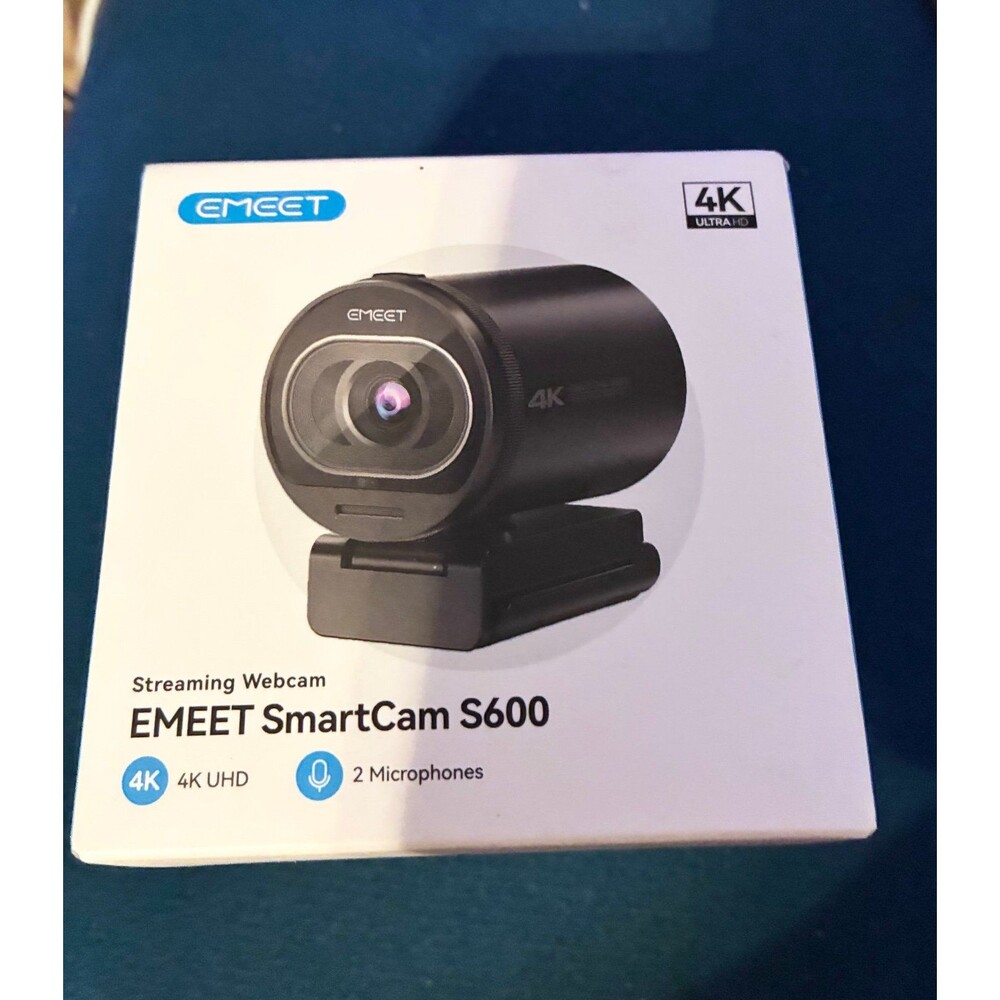 EMEET S600 4K Webcam for Streaming, Sony 1/2.5'' Sensor, PDAF Autofocus, 1080P@6